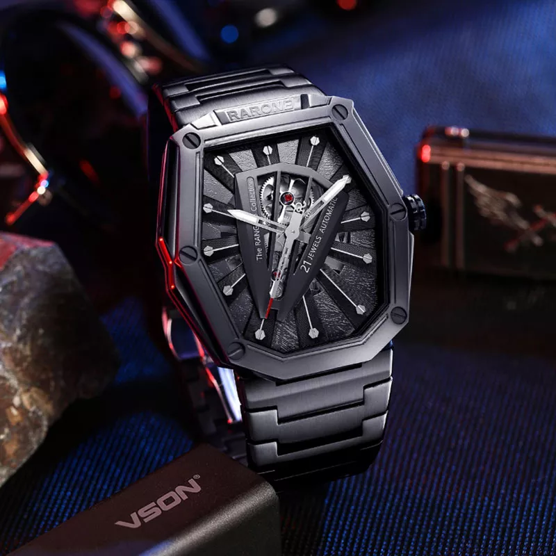 Business black dial watch